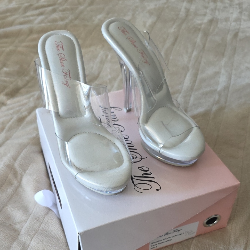 The Shoe Fairy Strappy Olympian 2.0 Transparent Size 8